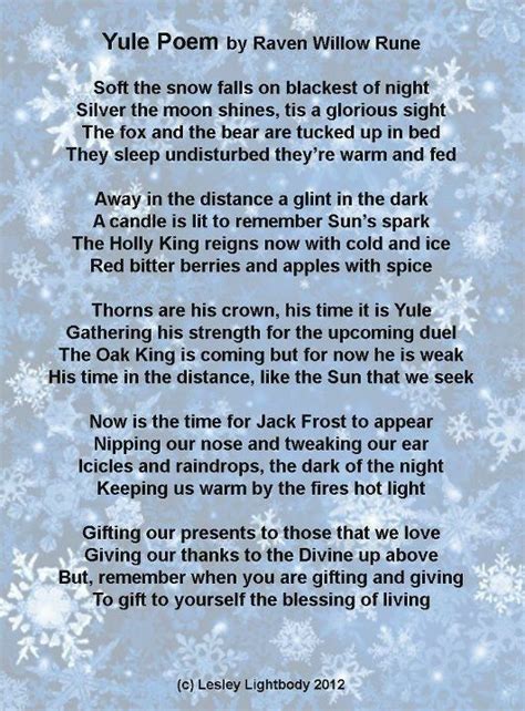 Poems about Yule in pagan traditions